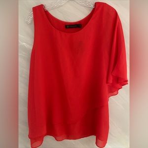 Outback Red ( The Limited) XL Orangy Red? Blouse NWT